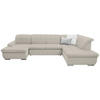 SOFFA i flatväv cremefärgad  - silver/cremefärgad, Design, metall/textil (145/342/208cm) - Livetastic