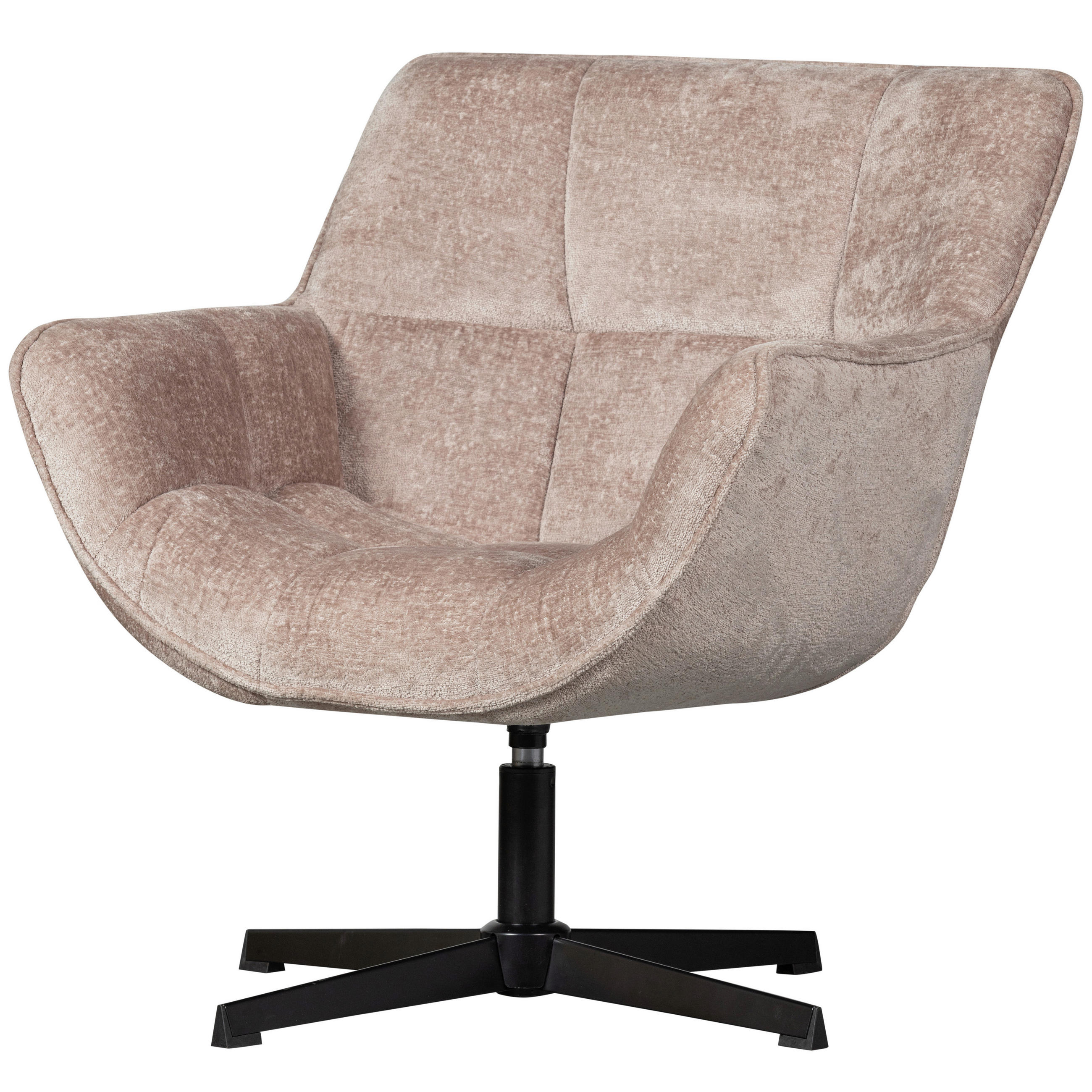 SESSEL in Chenille Taupe  - Taupe/Schwarz, Design, Textil/Metall (71/94/83cm) - Livetastic