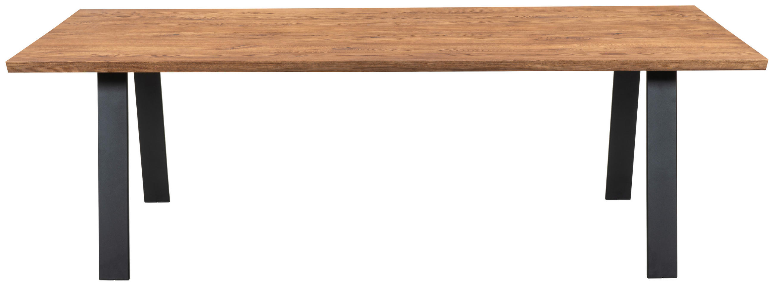MATBORD ekfärgad, svart rektangulär  finns i olika trädekorer, finns i olika storlekar, utdragbar  - svart/ekfärgad, Klassisk, metall/trä (240/110/76cm) - Welnova