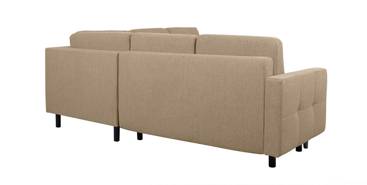ECKSOFA in Hellbraun  - Hellbraun/Buchefarben, Design, Holz/Textil (242/242cm) - MID.YOU