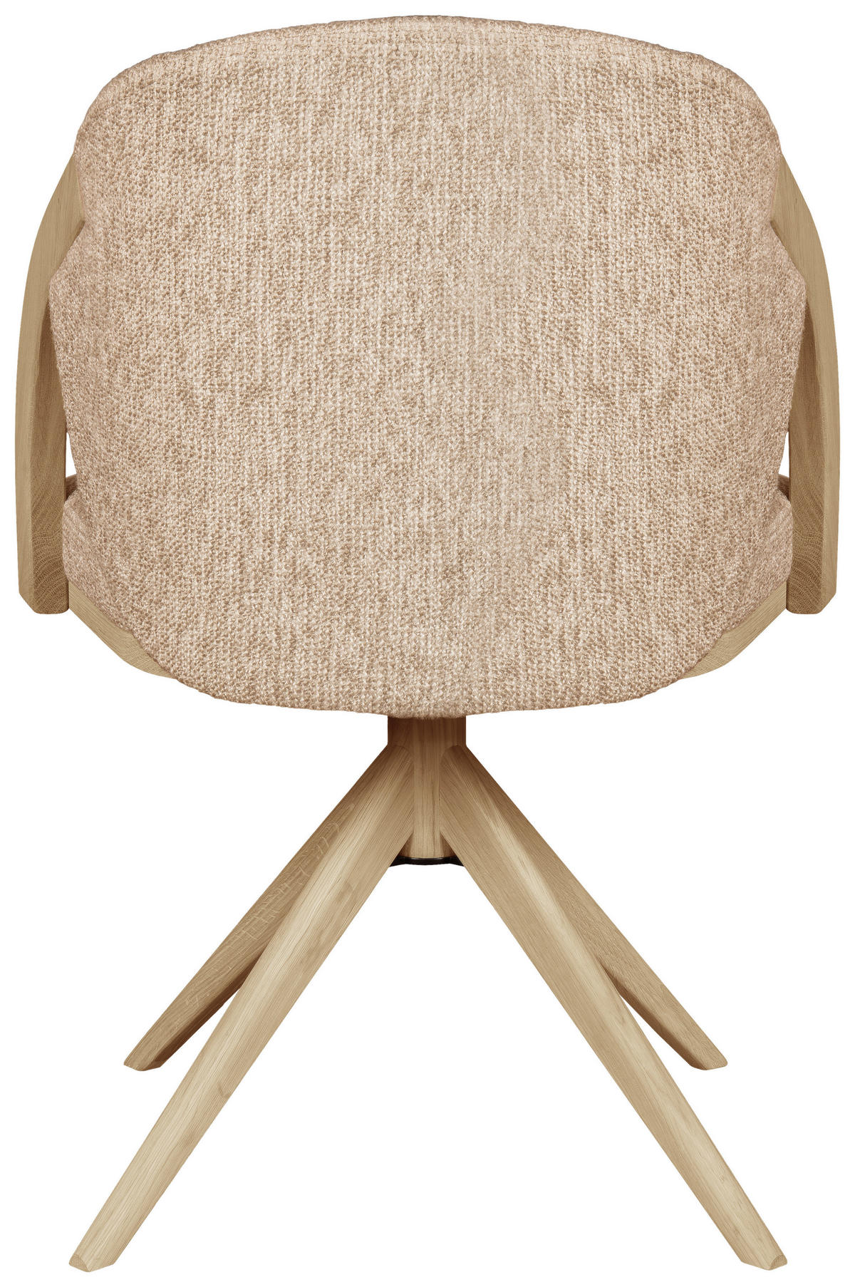 ARMLEHNSTUHL  Sitzfläche 360° drehbar   Taupe, Eichefarben  - Taupe/Eichefarben, KONVENTIONELL, Holz/Textil (59/85/57cm) - Linea Natura