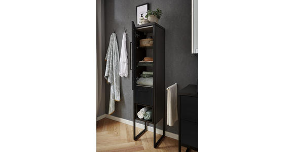 BADEZIMMER - Dunkelgrau/Eichefarben, MODERN, Glas/Holzwerkstoff (150cm) - Dieter Knoll