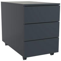 ROLLCONTAINER Anthrazit  - Anthrazit, MODERN, Holzwerkstoff/Kunststoff (39/55/70cm) - MID.YOU