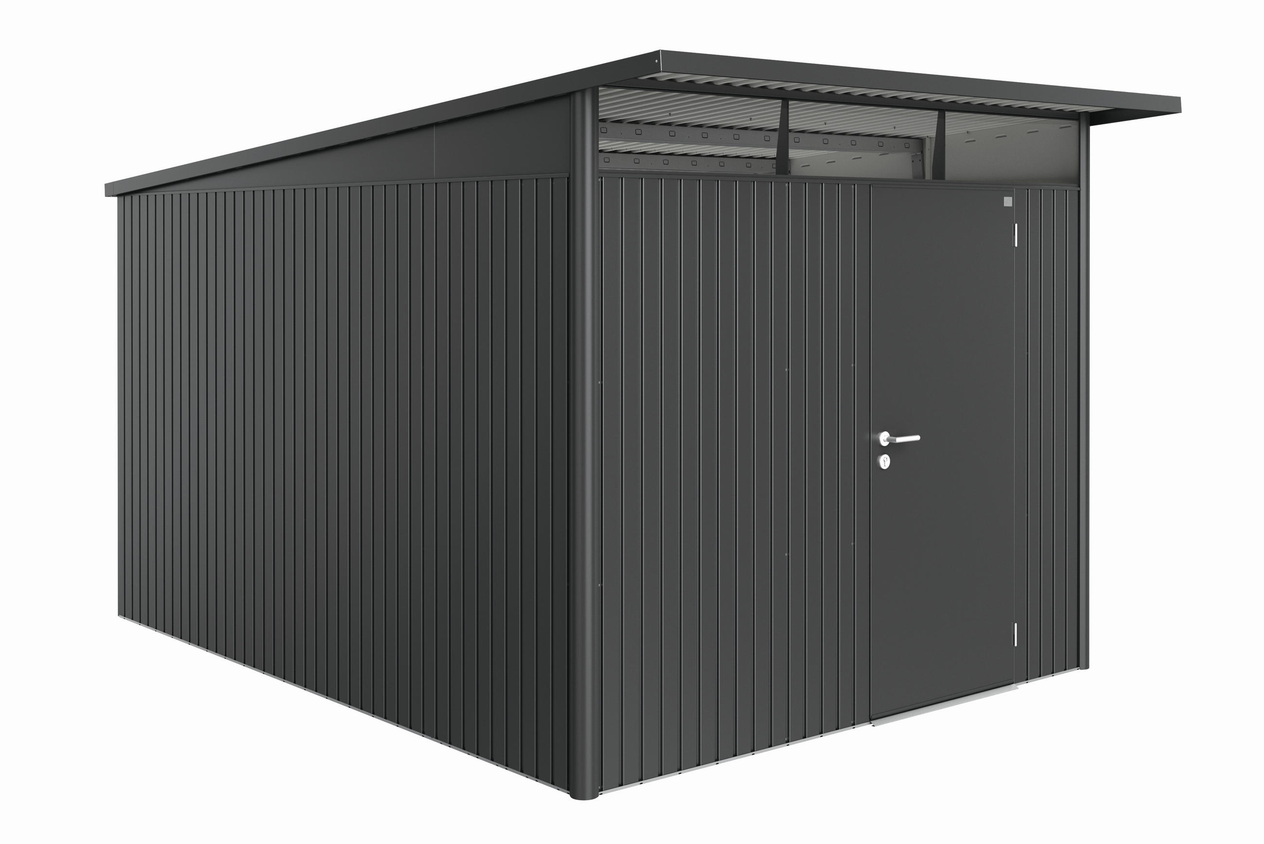 GERÄTEHAUS 260/222/380 cm  - Dunkelgrau, Basics, Metall (260/222/380cm) - Biohort