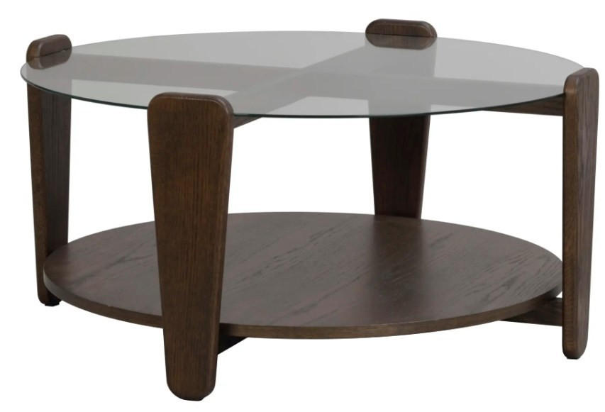 SOFFBORD i trä, glas  - mörkbrun, Klassisk, trä/glas (93/45cm) - Rowico