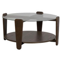 SOFFBORD i trä, glas  - mörkbrun, Klassisk, trä/glas (93/45cm) - Rowico