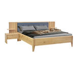 BETTANLAGE 180/200 cm  in Anthrazit, Wildeiche  - Wildeiche/Anthrazit, KONVENTIONELL, Holz/Textil (180/200cm) - Linea Natura