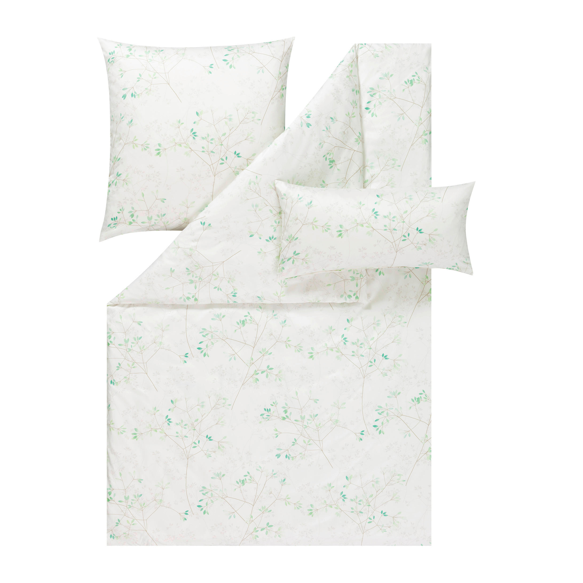 BETTWÄSCHE Atelier Makosatin 135/200 cm  - Grün, Design, Textil (135/200cm) - Estella