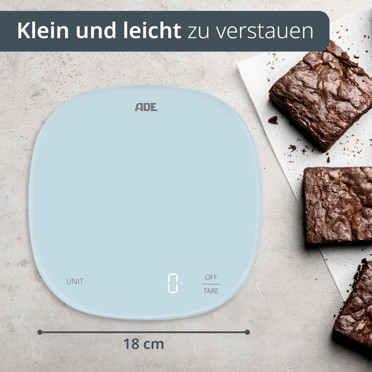 ELEKTRISCHE KÜCHENWAAGE - Flieder, Basics, Kunststoff (18/18/1,9cm) - ADE