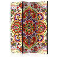 PARAVENT mit 3  Flügel - Multicolor, Basics, Holz/Textil (135/172/3cm) - artgeist