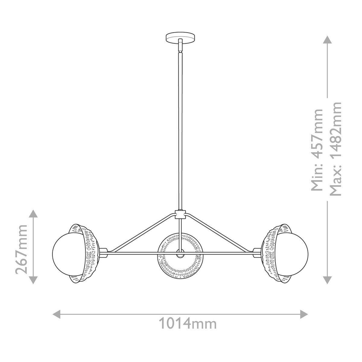 KRONLEUCHTER 101,4/26,7 cm   - Goldfarben, KONVENTIONELL, Glas/Holz (101,4/26,7cm) - Elstead Lighting