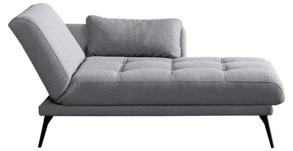 RÉCAMIERE Amira in Grau  - Schwarz/Grau, KONVENTIONELL, Textil/Metall (200/85/106cm) - Novel