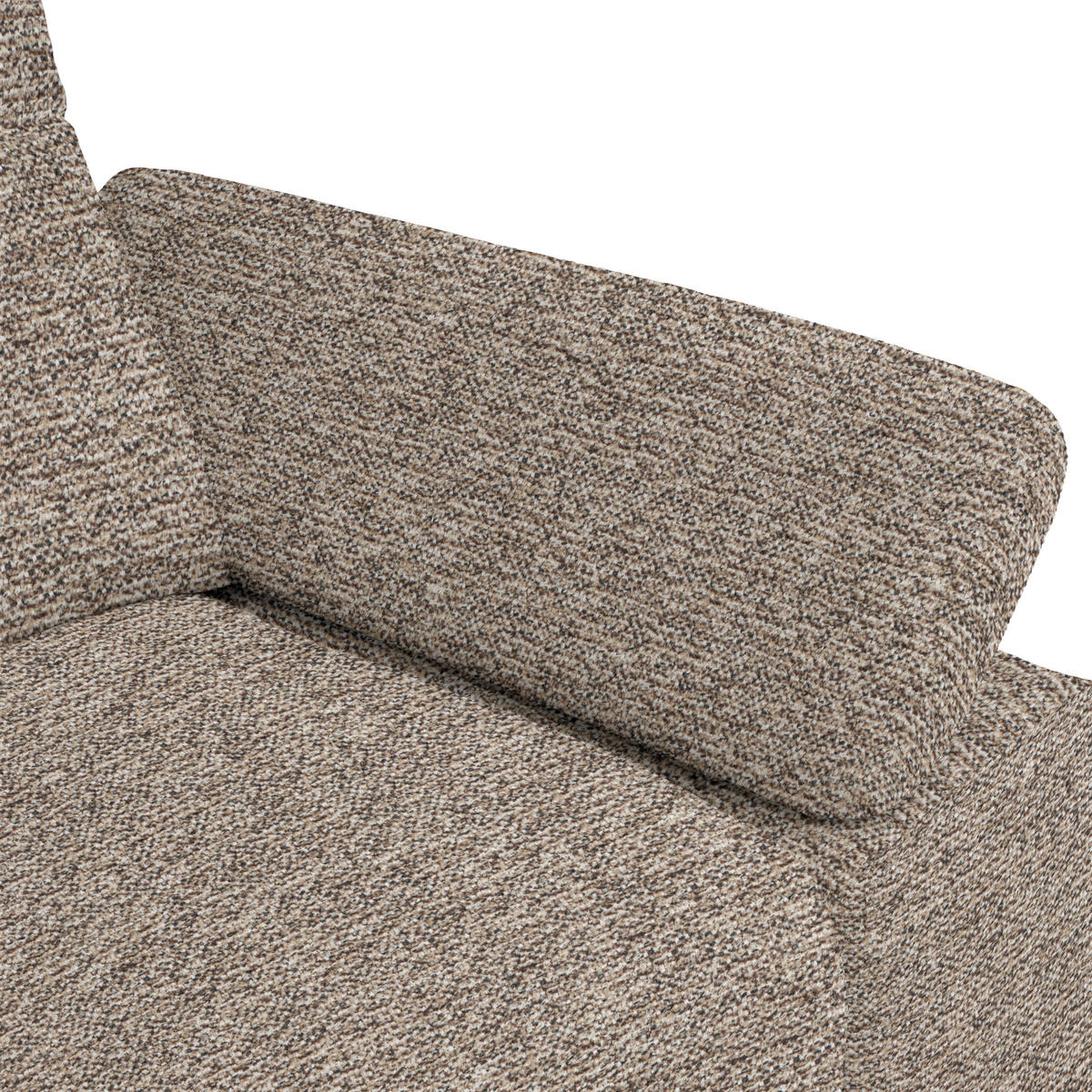 ECKSOFA in Chenille, Flachgewebe Beige  165/318 cm  - Beige/Schwarz, Design, Textil/Metall (165/318cm) - Xora