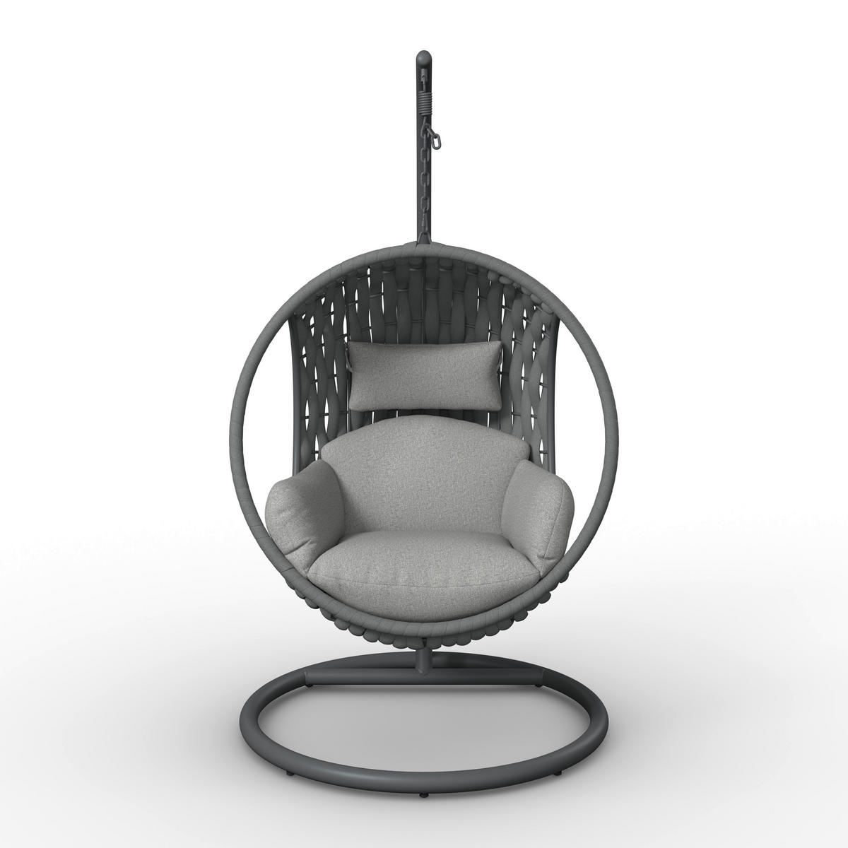 VISEĆA STOLICA - svetlosiva, Moderno, metal/tekstil (107cm) - Bessagi Garden