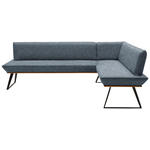 ECKBANK 223/163 cm  in Anthrazit, Schwarz, Eichefarben  - Eichefarben/Anthrazit, Design, Holz/Textil (223/163cm) - Voleo