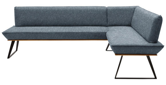 ECKBANK 243/163 cm in Anthrazit, Schwarz, Eichefarben - Eichefarben/Anthrazit, Design, Holz/Textil (243/163cm) - Voleo