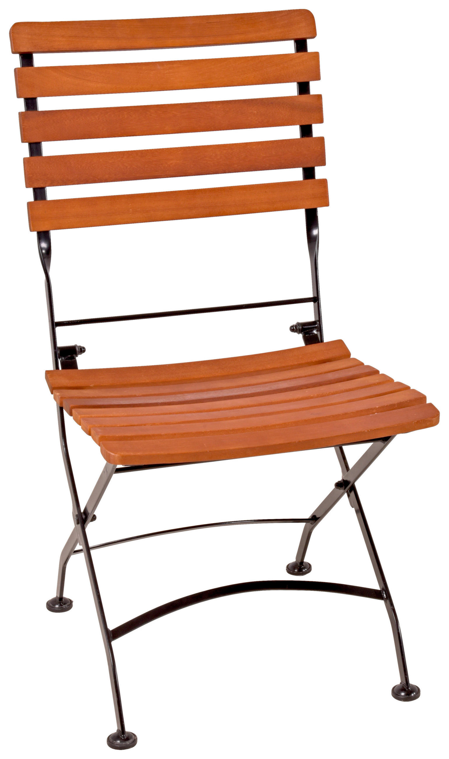 GARTENKLAPPSTUHL Eukalyptusholz Stahl Braun, Schwarz  - Schwarz/Braun, MODERN, Holz/Metall (58/90/45cm) - Gardenson