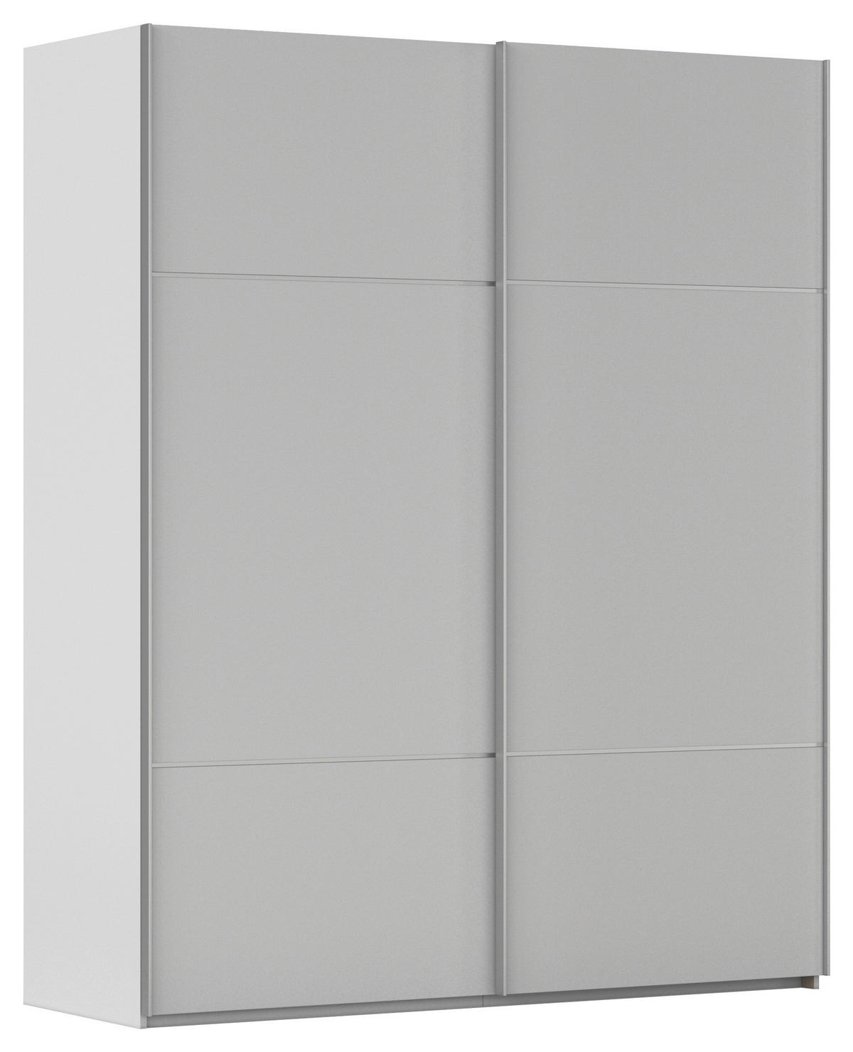 SCHWEBETÜRENSCHRANK  in Grau  - Alufarben/Grau, KONVENTIONELL, Holzwerkstoff/Metall (201/223/68cm) - Novel
