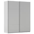SCHWEBETÜRENSCHRANK 201/223/68 cm 2-türig Grau  - Alufarben/Grau, KONVENTIONELL, Holzwerkstoff/Metall (201/223/68cm) - Novel
