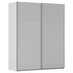 SCHWEBETÜRENSCHRANK 201/223/68 cm 2-türig Grau  - Alufarben/Grau, KONVENTIONELL, Holzwerkstoff/Metall (201/223/68cm) - Novel