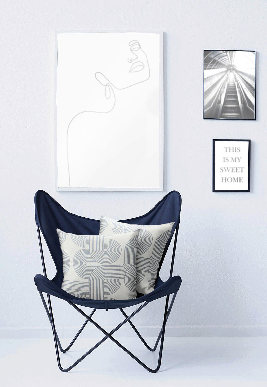 ZIERKISSEN 46/46 cm - Beige/Hellblau, Design, Textil (46/46cm) - Apelt