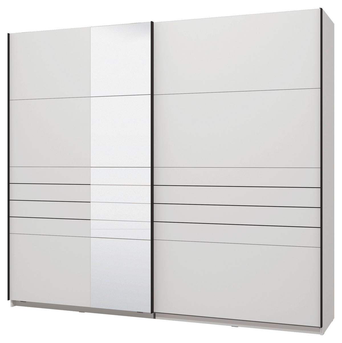 SKRIŇA S POS. DVER. – HOR.VED, 245/217,5/61 cm - čierna/biela, Basics, kov/kompozitné drevo (245/217,5/61cm) - Xora