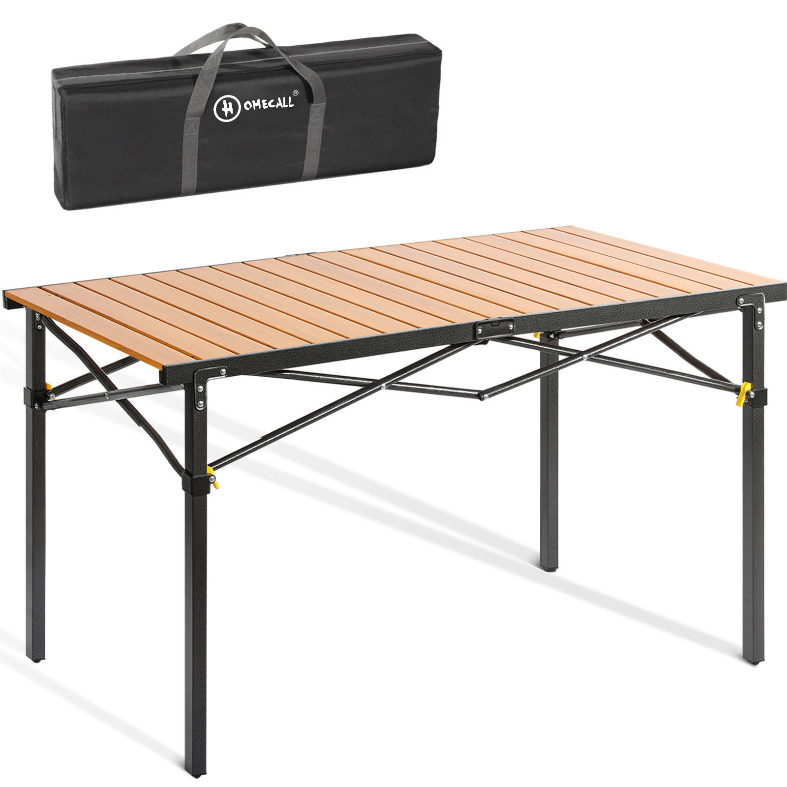 CAMPINGTISCH - Anthrazit/Birnbaumfarben, Basics, Metall (118/70/70cm) - Modante