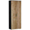 SCHUHSCHRANK 80/200/38 cm  - Wildeiche/Anthrazit, Basics, Holzwerkstoff/Kunststoff (80/200/38cm) - Moderano