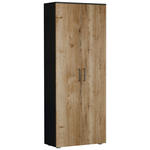 SCHUHSCHRANK 80/200/38 cm  - Wildeiche/Anthrazit, Basics, Holzwerkstoff/Kunststoff (80/200/38cm) - Moderano