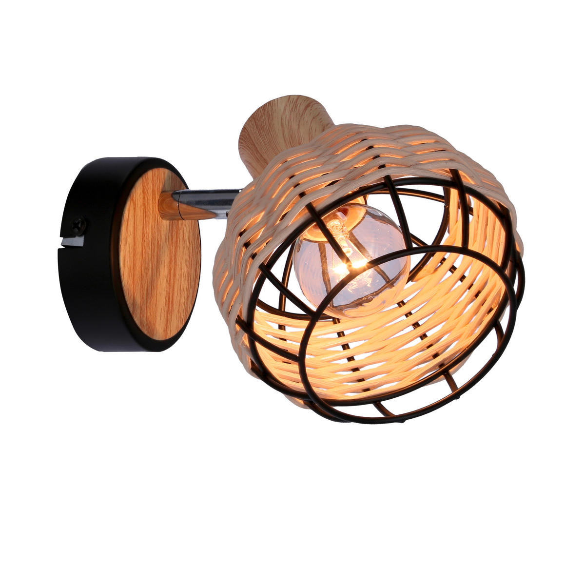 STRAHLER Tajga 18/12/14 cm   - Schwarz, Natur, Holz/Metall (18/12/14cm)