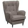 OHRENSESSEL in Mikrovelours Sandfarben  - Sandfarben/Schwarz, Basics, Holz/Textil (78/102/98cm) - MID.YOU