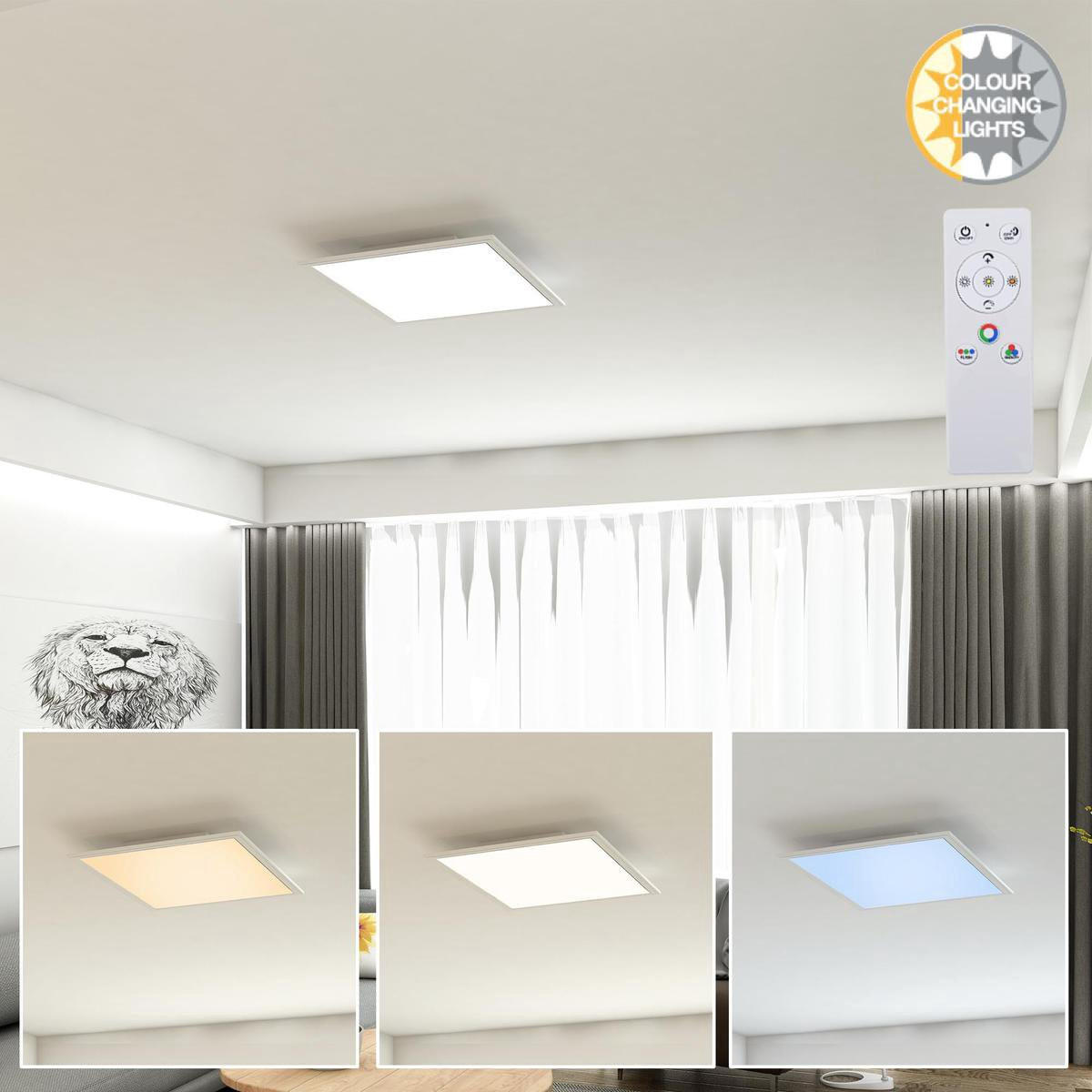 LED PANEL - bela, Osnovno, plastika (29,6/29,6/5,8cm)