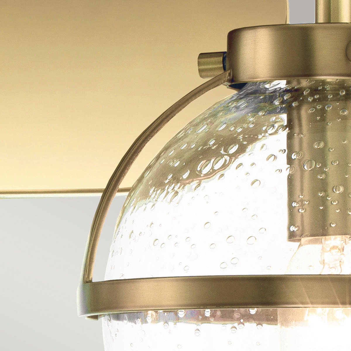 BADEZIMMER-WANDLEUCHTE - Messingfarben, Design, Glas/Metall (38.1/23/19.3cm) - Elstead Lighting
