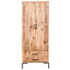 GARDEROBENSCHRANK  in 75/192/45 cm  - Schwarz/Naturfarben, Natur, Holz/Metall (75/192/45cm) - MID.YOU