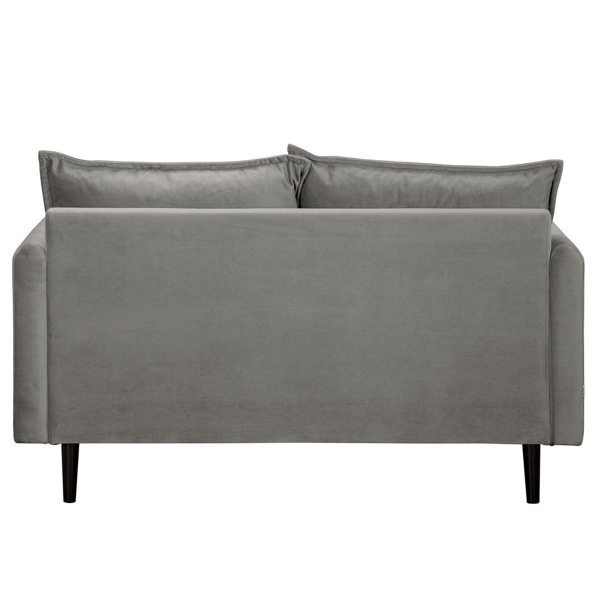 2-SITZER-SOFA JULI Samt Grau  - Schwarz/Grau, Design, Holz/Textil (138/86/100cm) - P & B