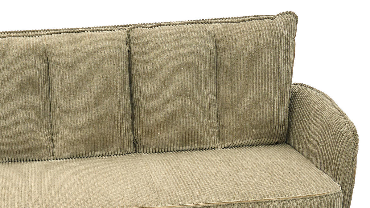 SITZBANK 180/93/67 cm Cord Olivgrün  - Schwarz/Olivgrün, Design, Textil/Metall (180/93/67cm) - Novel