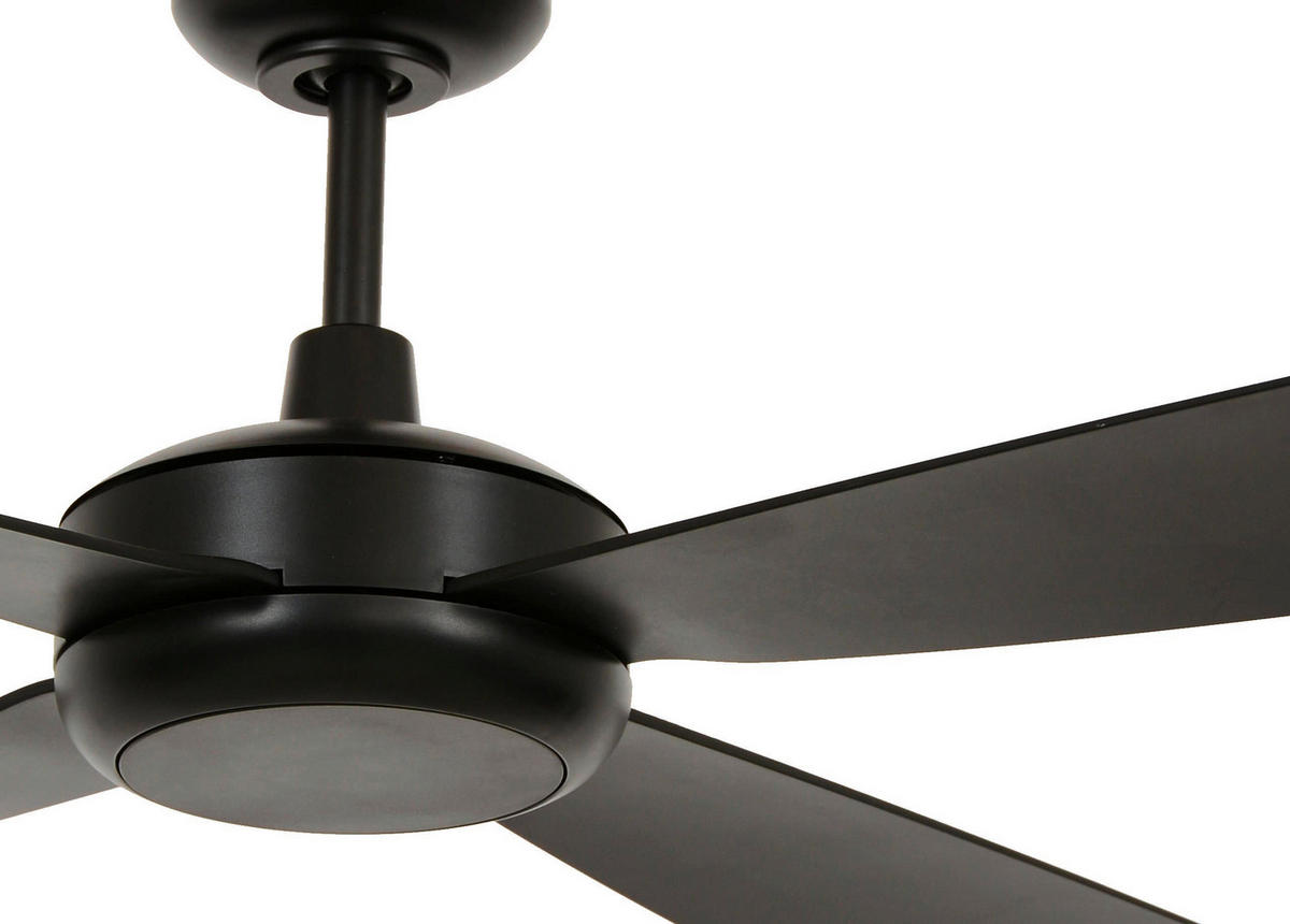 DECKENVENTILATOR   107 cm   - Schwarz, Trend, Kunststoff (107cm) - P & B