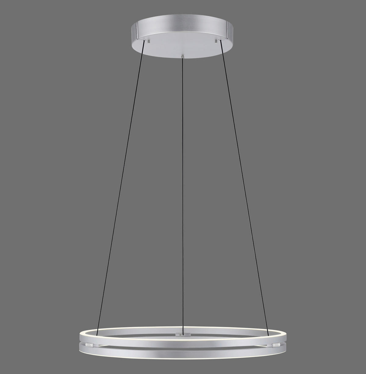 LED-HÄNGELEUCHTE 69,5/69,5/350 cm  - Alufarben, Design, Kunststoff/Metall (69,5/69,5/350cm) - Neuhaus PURE