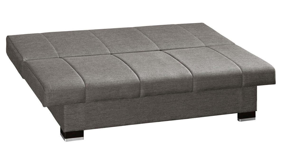 SCHLAFSOFA  mit Stoffauswahl, Schlafen auf Sitzhöhe, Rücken echt Grau  - Wengefarben/Alufarben, KONVENTIONELL, Holz/Textil (200/80/94cm) - Novel