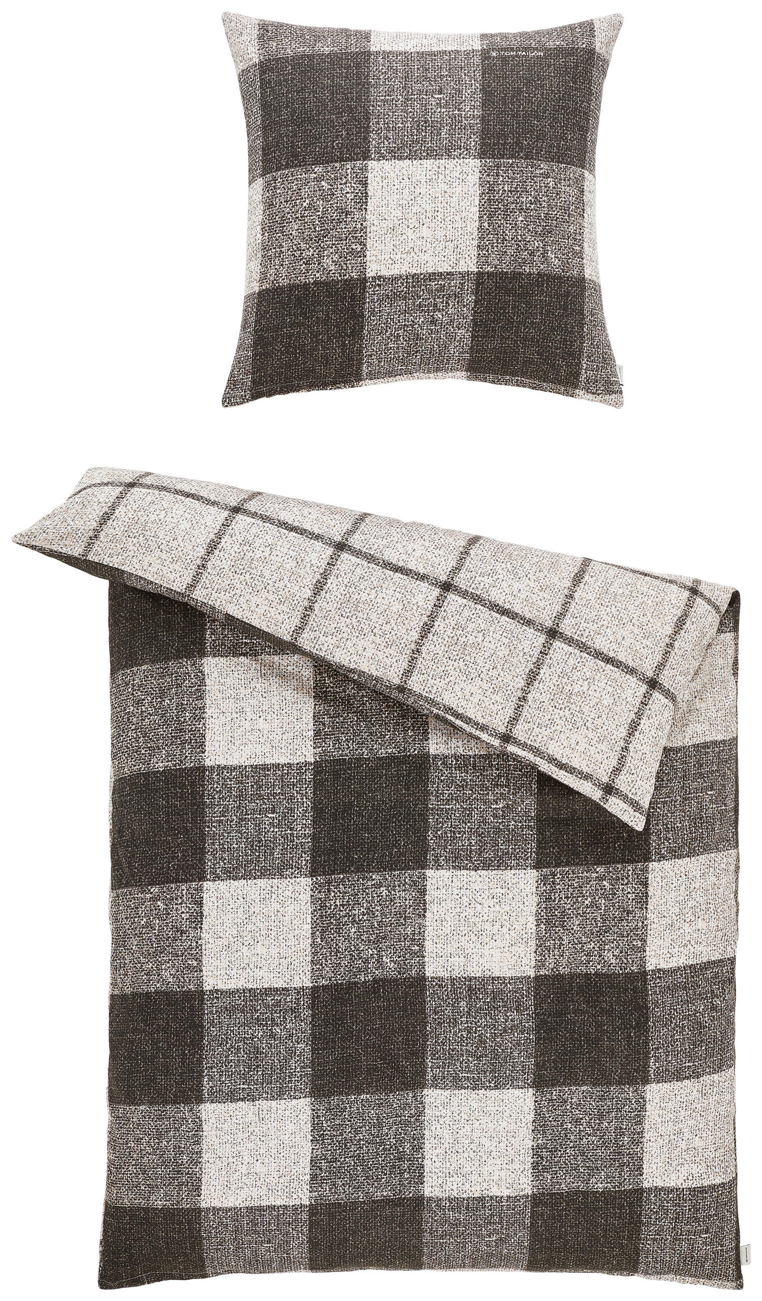 WENDEBETTWÄSCHE Satin 135/200 cm  - Beige, KONVENTIONELL, Textil (135/200cm) - Tom Tailor