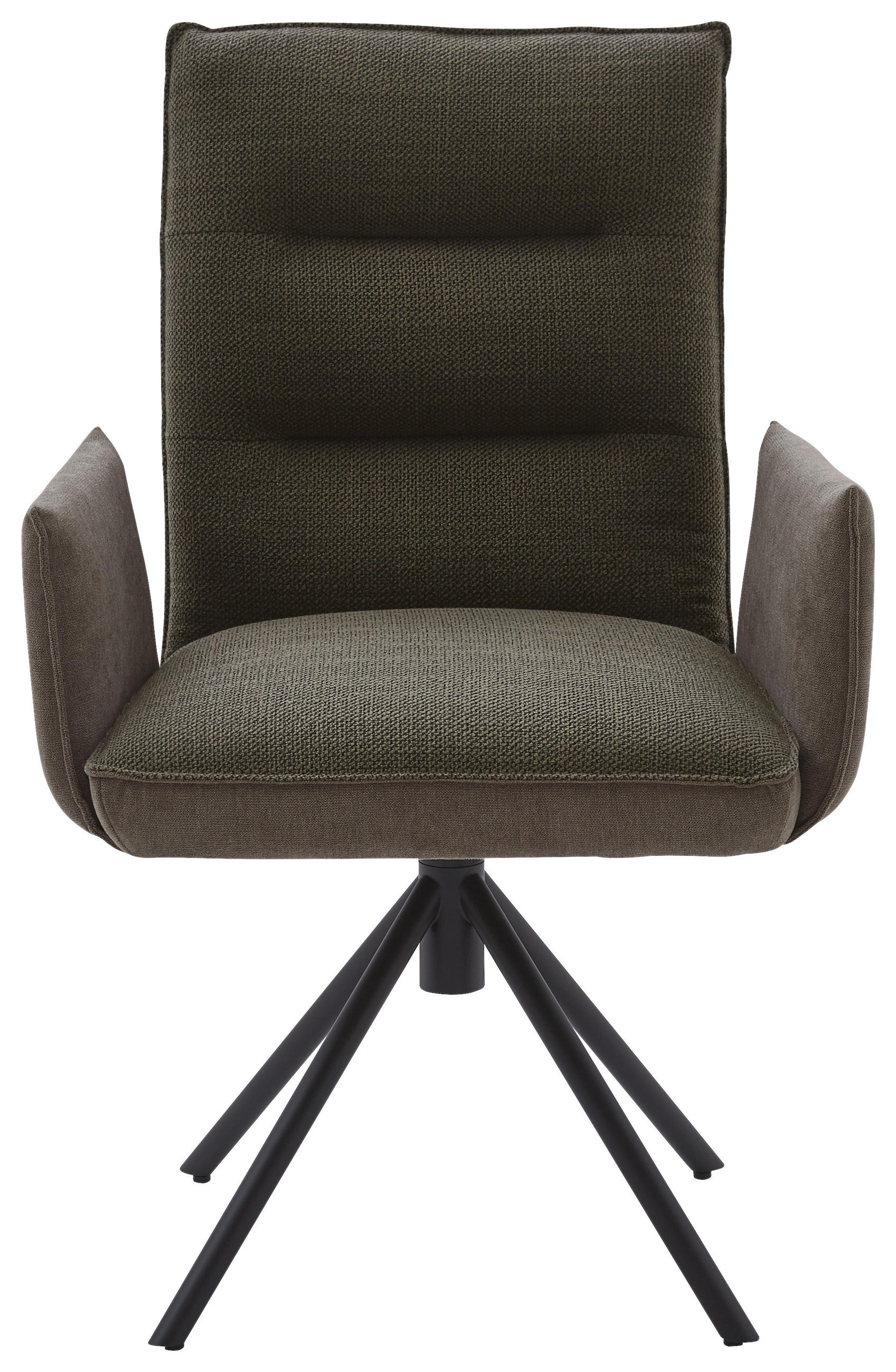 ARMLEHNSTUHL  in Flachgewebe  - Schwarz/Braun, Design, Textil/Metall (59/93/59cm) - Dieter Knoll