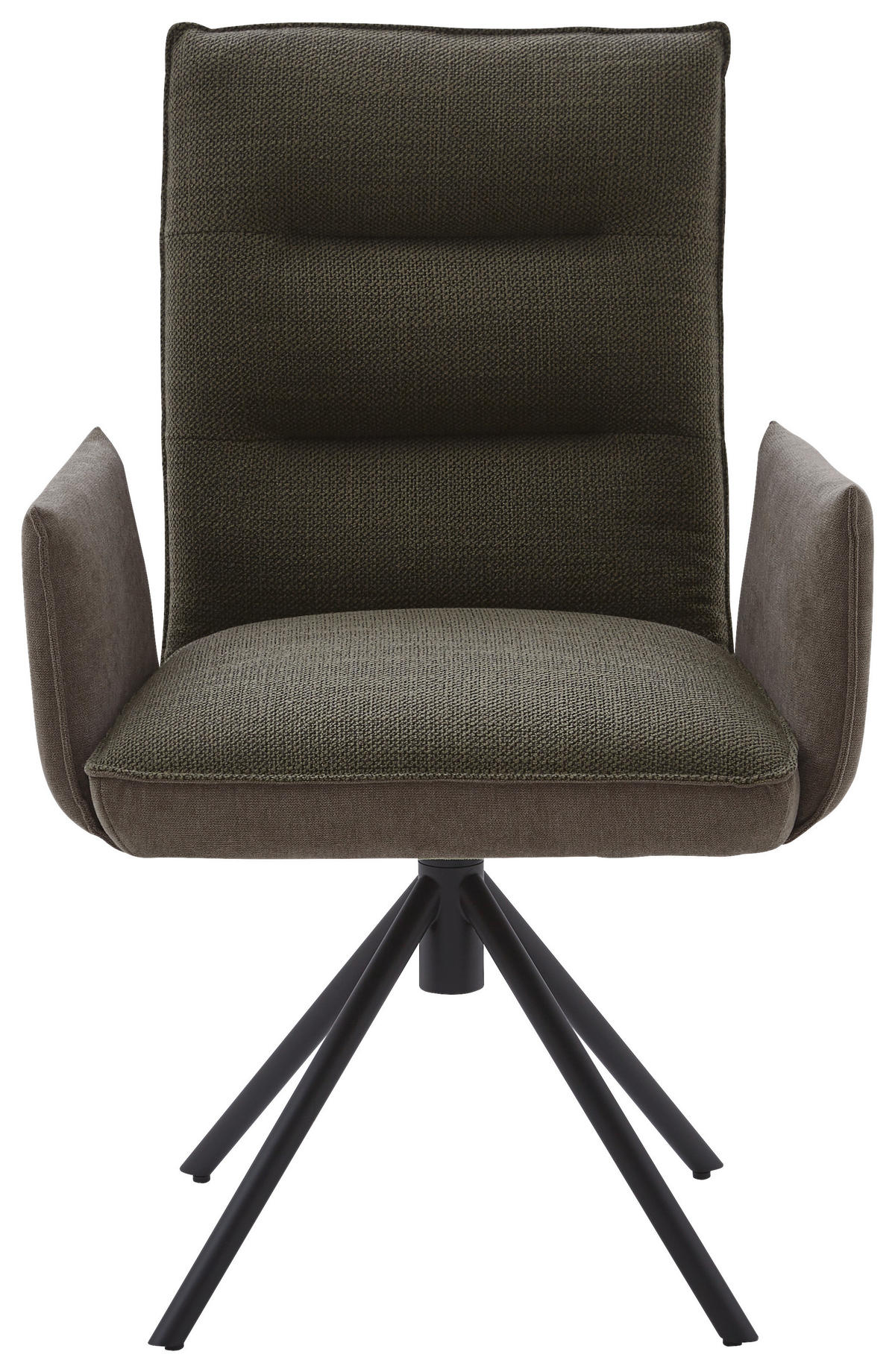 ARMLEHNSTUHL  in Flachgewebe  - Schwarz/Braun, Design, Textil/Metall (59/93/59cm) - Dieter Knoll