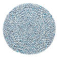 HANDWEBTEPPICH 35 cm Blau, Gelb, Türkis, Hellgrau, Beige, Koralle  - Türkis/Blau, KONVENTIONELL, Textil (35cm) - Linea Natura