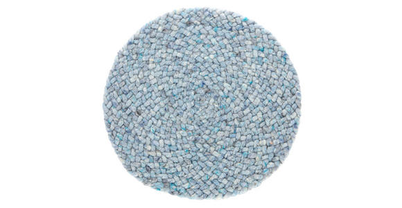 HANDWEBTEPPICH 35 cm Blau, Gelb, Türkis, Hellgrau, Beige, Koralle  - Türkis/Blau, KONVENTIONELL, Textil (35cm) - Linea Natura