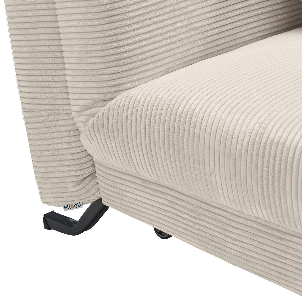 SCHLAFSESSEL Cord Beige    - Beige/Schwarz, Design, Textil/Metall (85/85/100cm) - Carryhome
