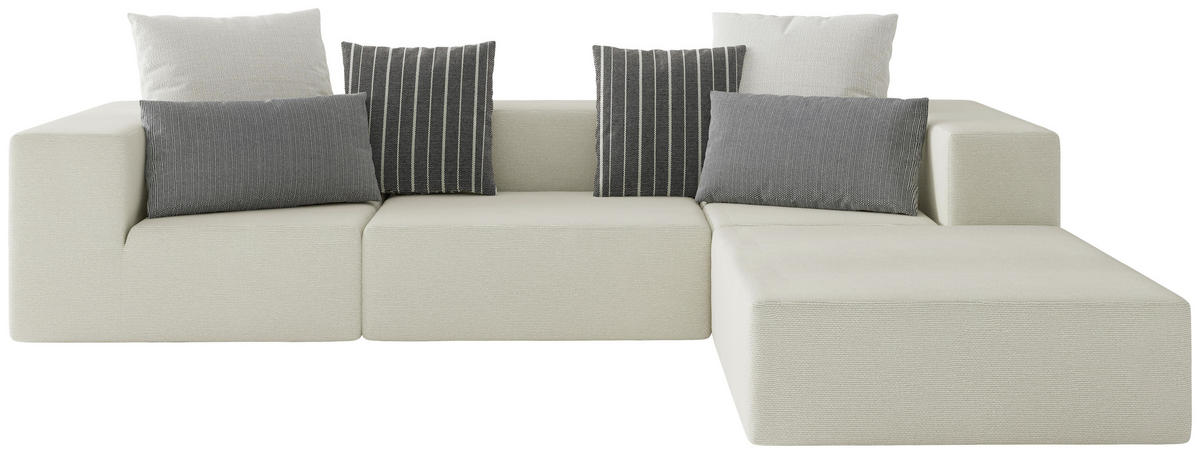 LOUNGESOFA  - Beige/Multicolor, Design, Textil (220/330cm) - Livetastic