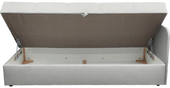 LIEGE  in Cord Grauweiß  - Grauweiß/Schwarz, Basics, Kunststoff/Textil (205/90/95cm) - Xora