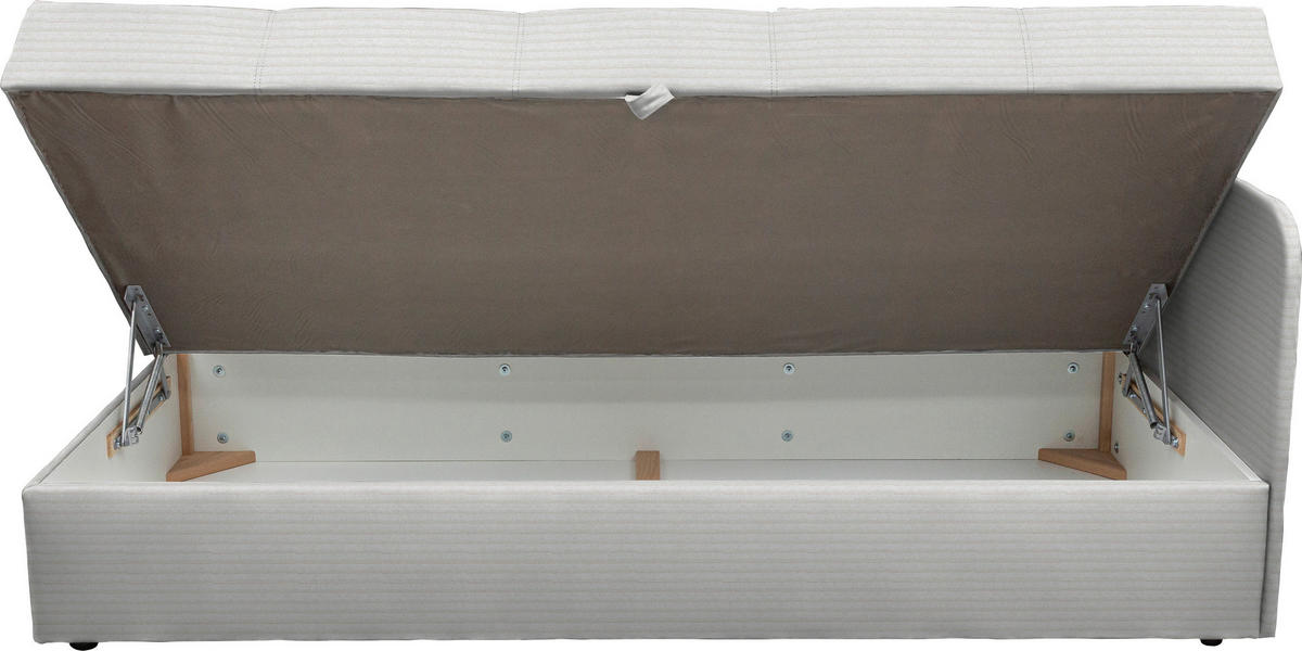 LIEGE  in Cord Grauweiß  - Grauweiß/Schwarz, Basics, Kunststoff/Textil (205/90/95cm) - Xora