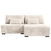 ECKSOFA Creme Cord  - Creme/Schwarz, MODERN, Holz/Textil (210/146cm) - Carryhome
