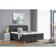 BOXSPRINGBETT 160/200 cm  in Dunkelgrau  - Eichefarben/Dunkelgrau, KONVENTIONELL, Holz/Textil (160/200cm) - Voleo